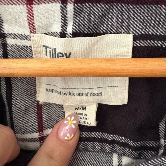 Tilley women’s plaid button down flannel long sleeve medium buffalo check - Picture 3 of 11